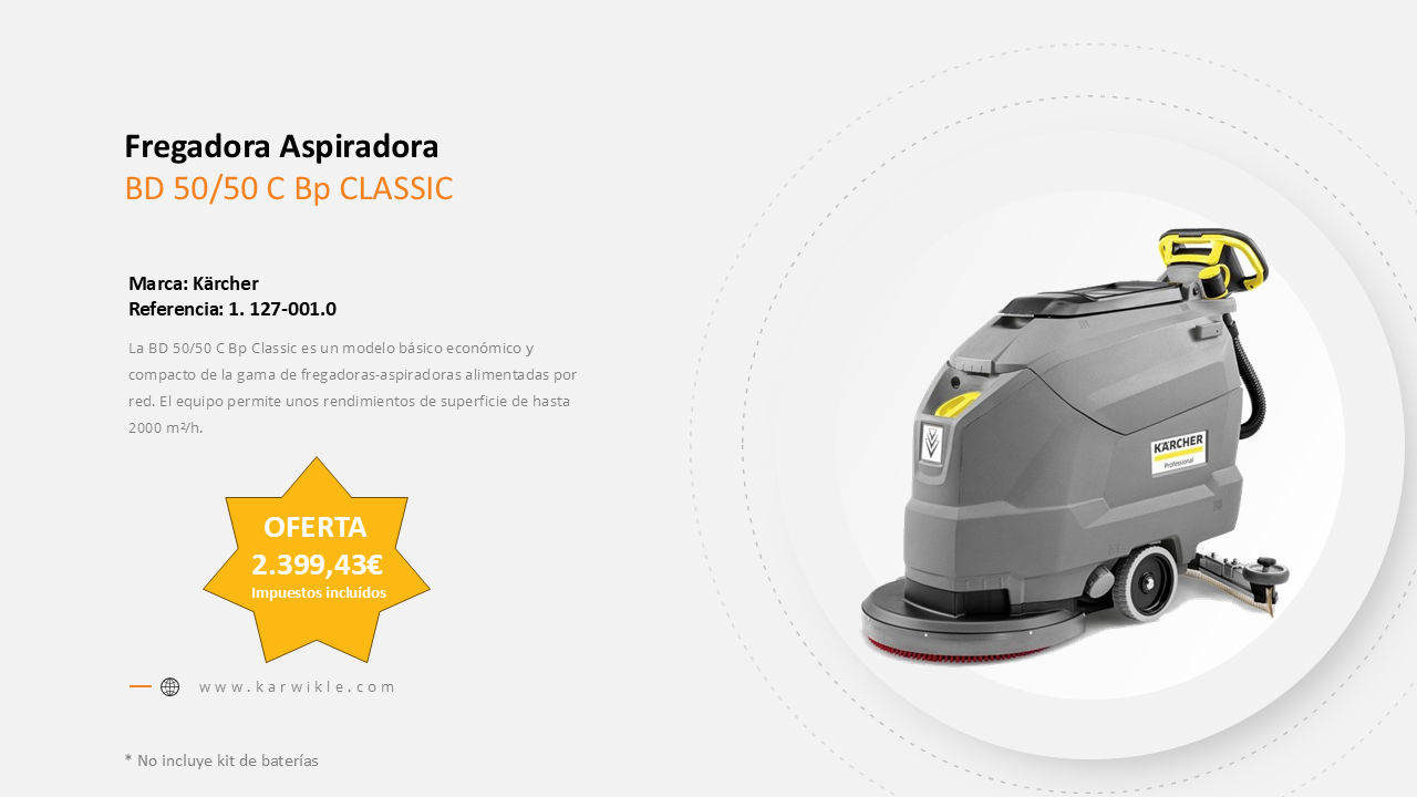 Fregadora-aspiradora con acompañante 50/50 C BP Classic
